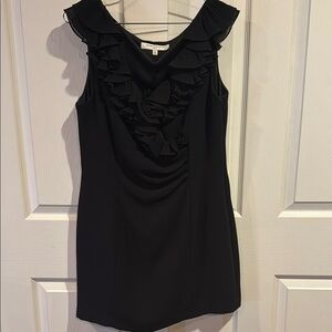 Elegant Black Ruffled Dress